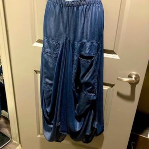 Boho/Rocker Soft Denim look Skirt